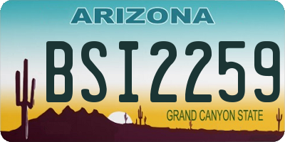AZ license plate BSI2259