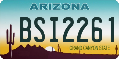 AZ license plate BSI2261