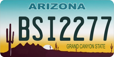 AZ license plate BSI2277