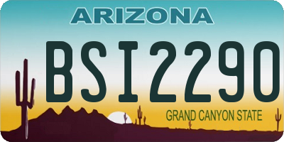 AZ license plate BSI2290