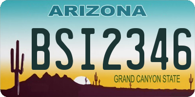 AZ license plate BSI2346
