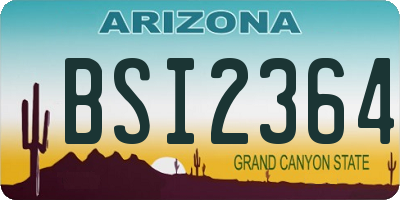 AZ license plate BSI2364