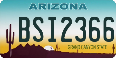 AZ license plate BSI2366