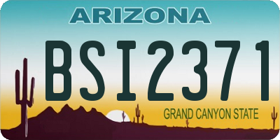AZ license plate BSI2371