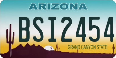 AZ license plate BSI2454