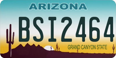 AZ license plate BSI2464