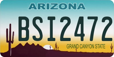 AZ license plate BSI2472