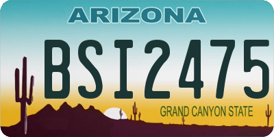 AZ license plate BSI2475