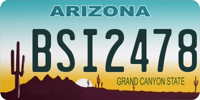 AZ license plate BSI2478