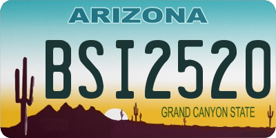 AZ license plate BSI2520