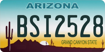 AZ license plate BSI2528