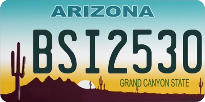 AZ license plate BSI2530