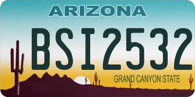 AZ license plate BSI2532