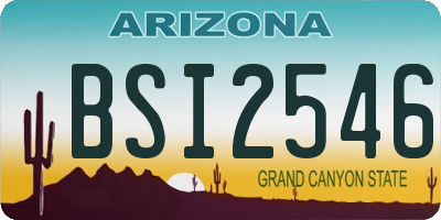 AZ license plate BSI2546