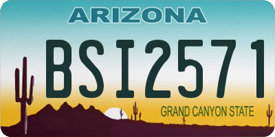 AZ license plate BSI2571
