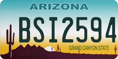 AZ license plate BSI2594