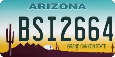 AZ license plate BSI2664
