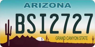 AZ license plate BSI2727