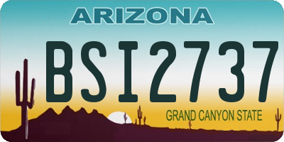 AZ license plate BSI2737