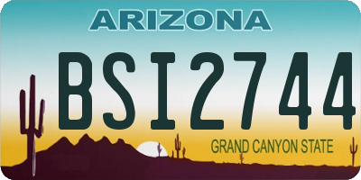 AZ license plate BSI2744