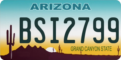 AZ license plate BSI2799