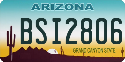 AZ license plate BSI2806