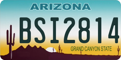 AZ license plate BSI2814