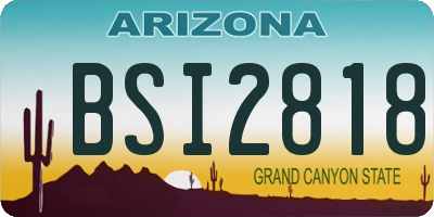 AZ license plate BSI2818