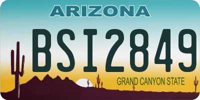 AZ license plate BSI2849