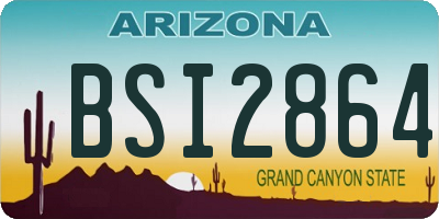 AZ license plate BSI2864