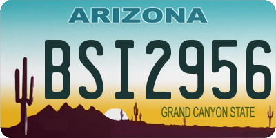 AZ license plate BSI2956