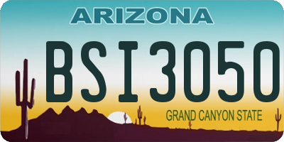 AZ license plate BSI3050