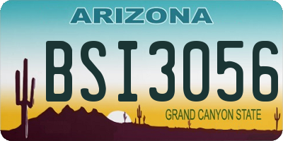 AZ license plate BSI3056