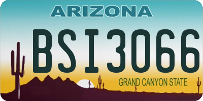 AZ license plate BSI3066