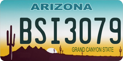 AZ license plate BSI3079