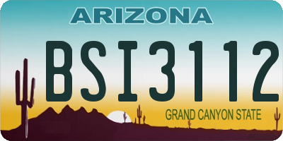 AZ license plate BSI3112