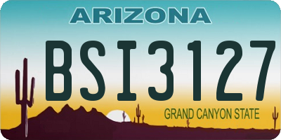 AZ license plate BSI3127