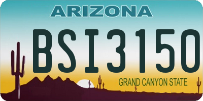 AZ license plate BSI3150