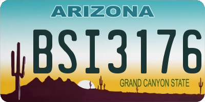 AZ license plate BSI3176