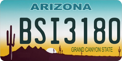 AZ license plate BSI3180