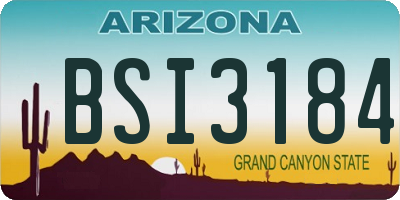 AZ license plate BSI3184