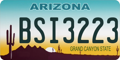 AZ license plate BSI3223