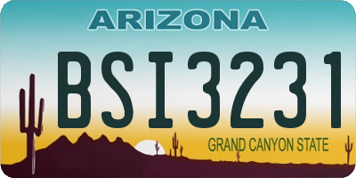 AZ license plate BSI3231