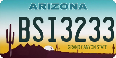 AZ license plate BSI3233