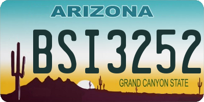 AZ license plate BSI3252