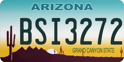 AZ license plate BSI3272