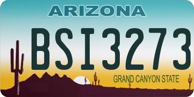 AZ license plate BSI3273
