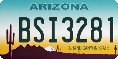 AZ license plate BSI3281
