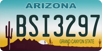 AZ license plate BSI3297