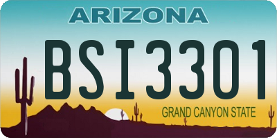 AZ license plate BSI3301